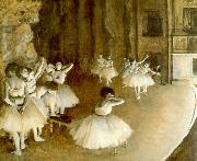 Edgar Degas Ballet Rehearsal on Stage France oil painting reproduction
